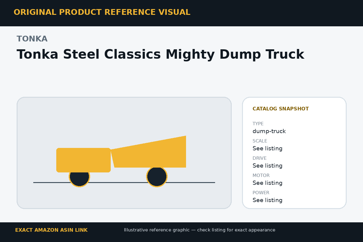 Tonka Steel Classics Mighty Dump Truck reference visual