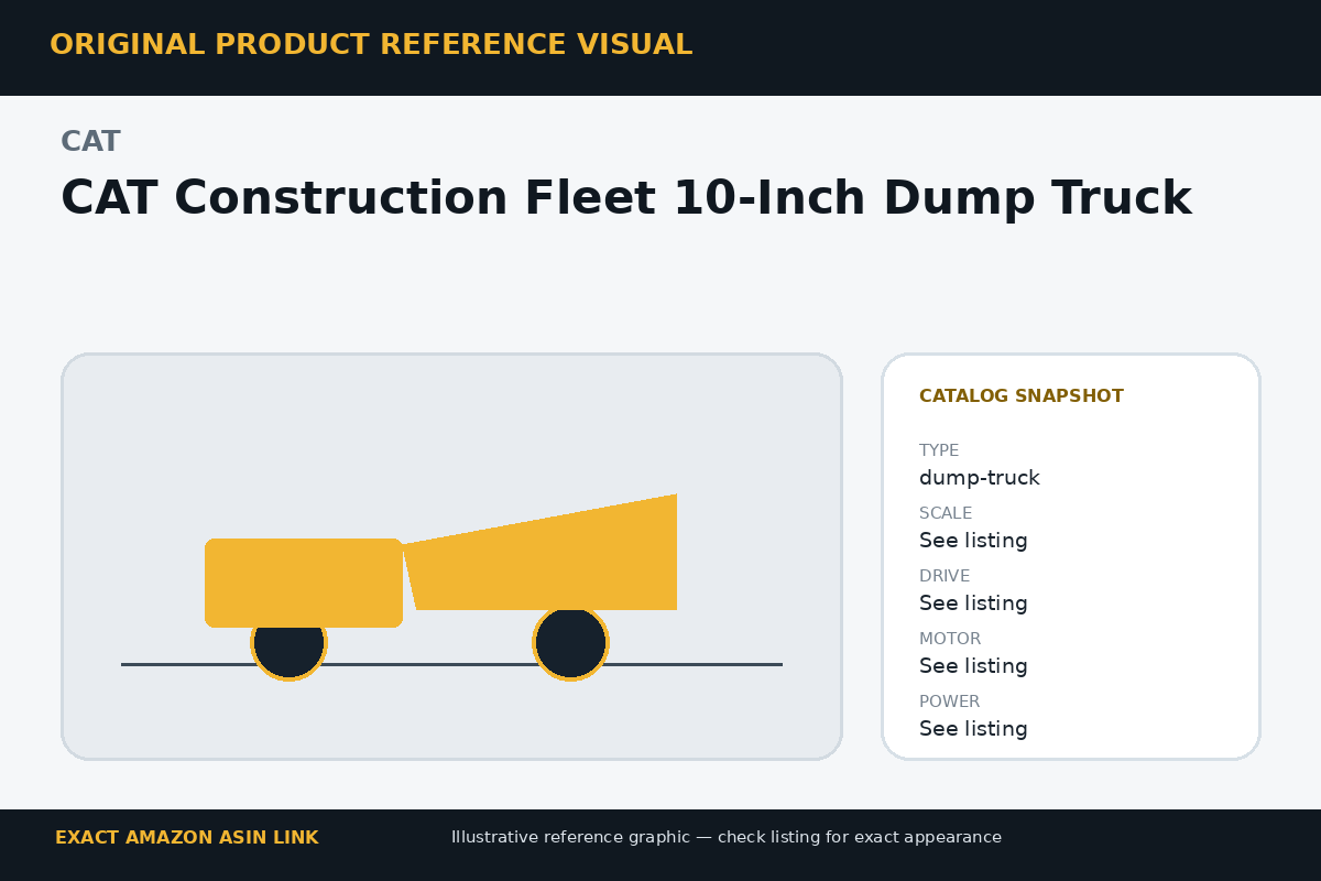 CAT Construction Fleet 10-Inch Dump Truck reference visual