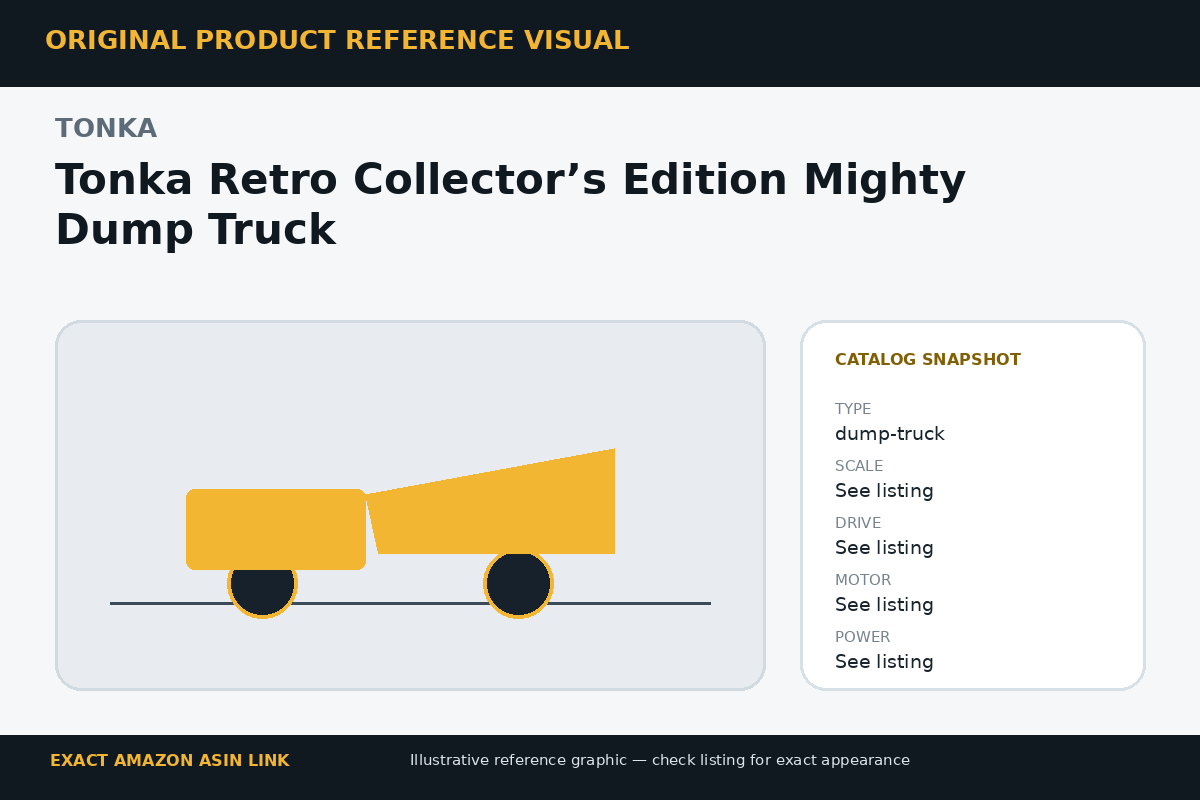 Tonka Retro Collector’s Edition Mighty Dump Truck reference visual