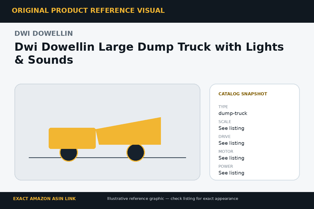 Dwi Dowellin Large Dump Truck with Lights & Sounds reference visual