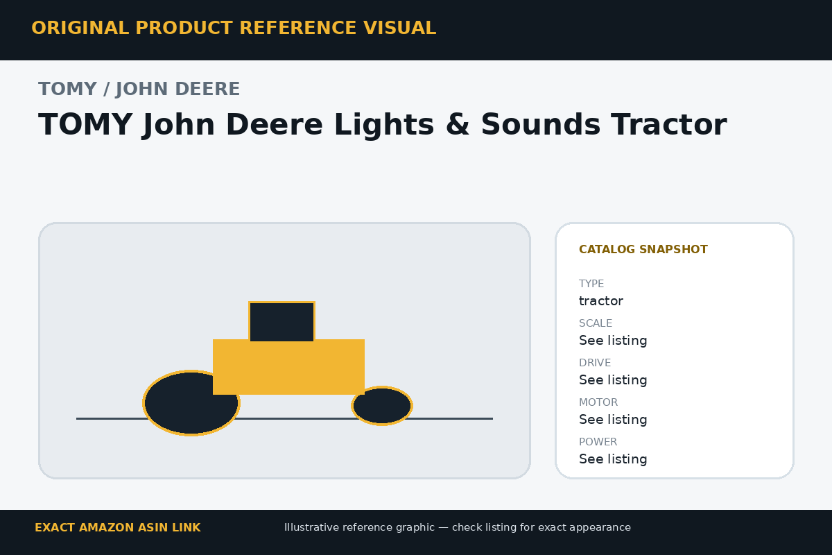 TOMY John Deere Lights & Sounds Tractor reference visual
