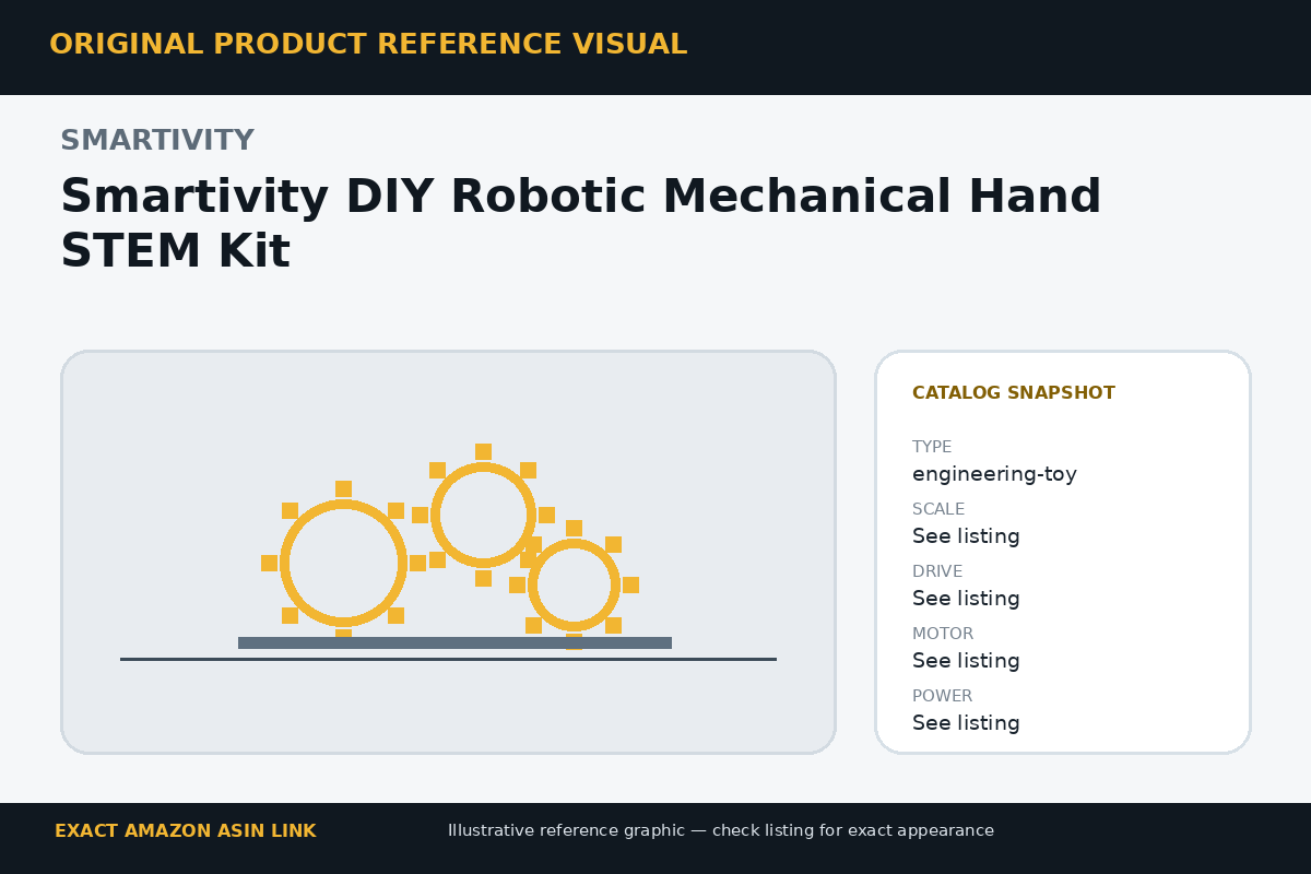 Smartivity DIY Robotic Mechanical Hand STEM Kit reference visual