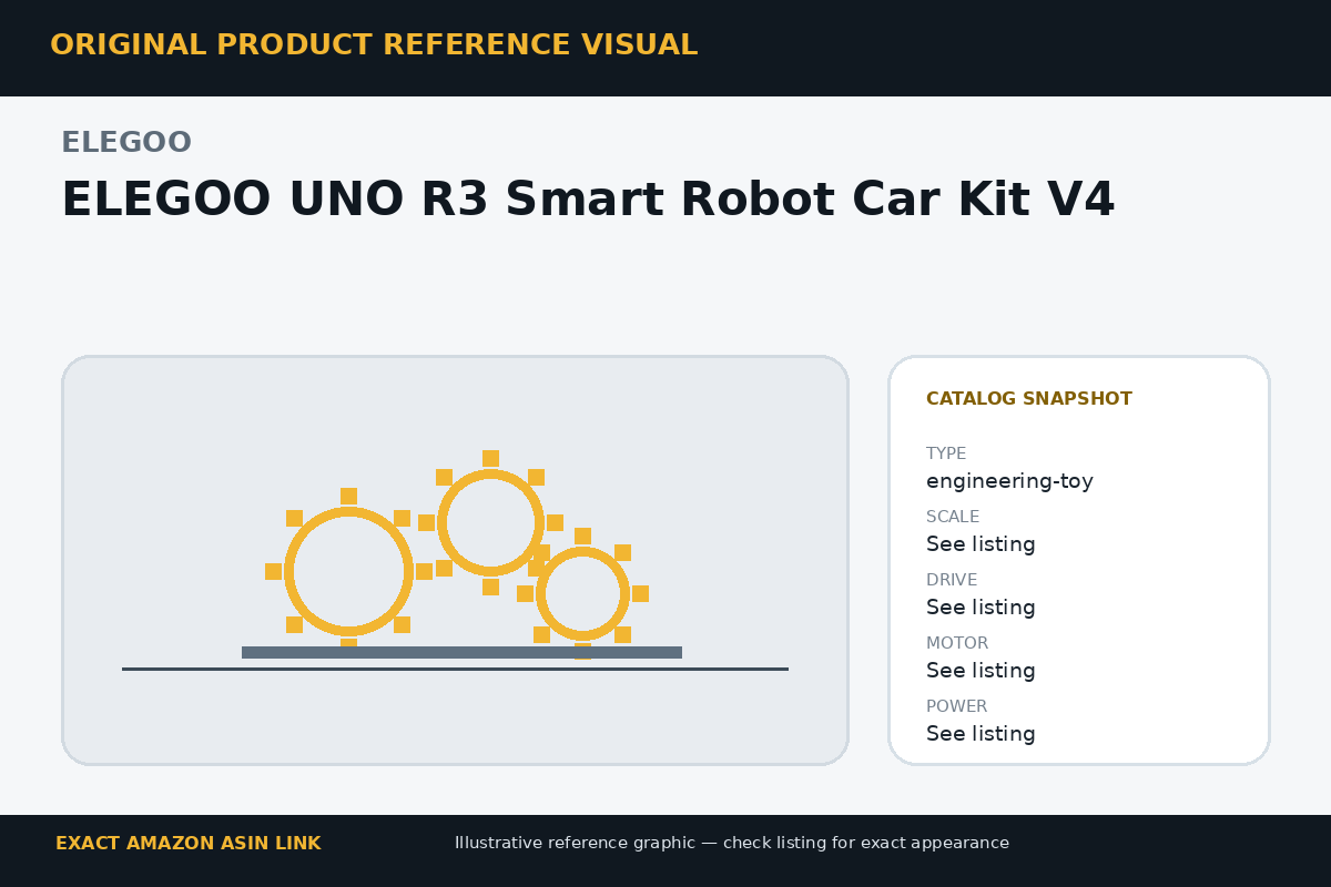 ELEGOO UNO R3 Smart Robot Car Kit V4 reference visual
