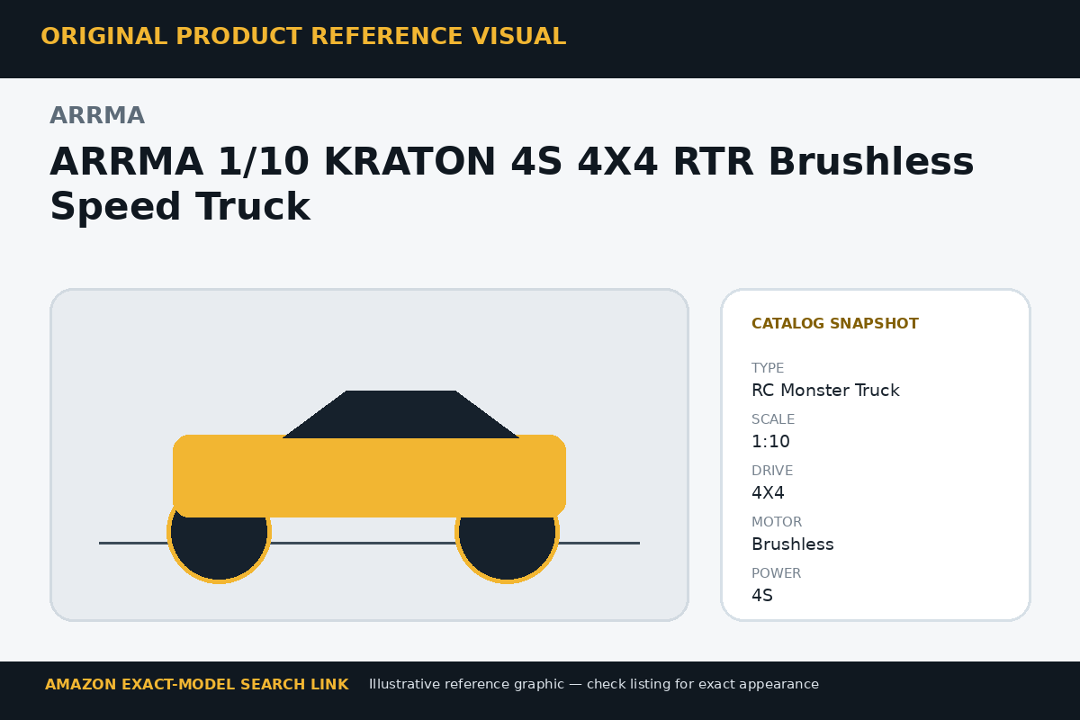 ARRMA 1/10 KRATON 4S 4X4 RTR Brushless Speed Truck reference visual