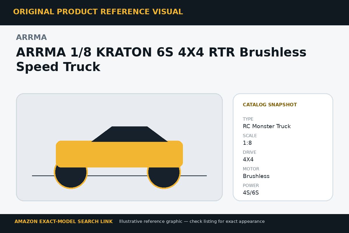 ARRMA 1/8 KRATON 6S 4X4 RTR Brushless Speed Truck reference visual