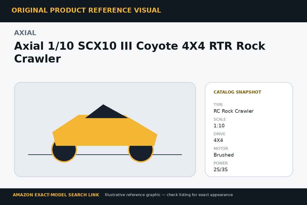 Axial 1/10 SCX10 III Coyote 4X4 RTR Rock Crawler reference visual