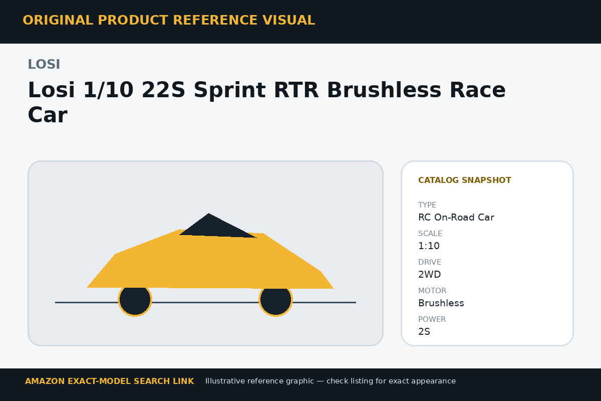 Losi 1/10 22S Sprint RTR Brushless Race Car reference visual