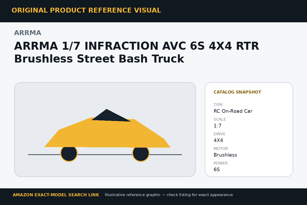 ARRMA 1/7 INFRACTION AVC 6S 4X4 RTR Brushless Street Bash Truck reference illustration
