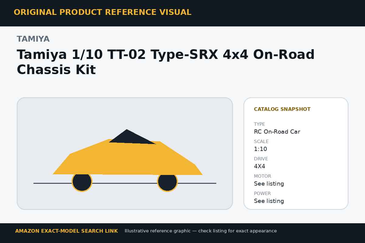 Tamiya 1/10 TT-02 Type-SRX 4×4 On-Road Chassis Kit reference illustration